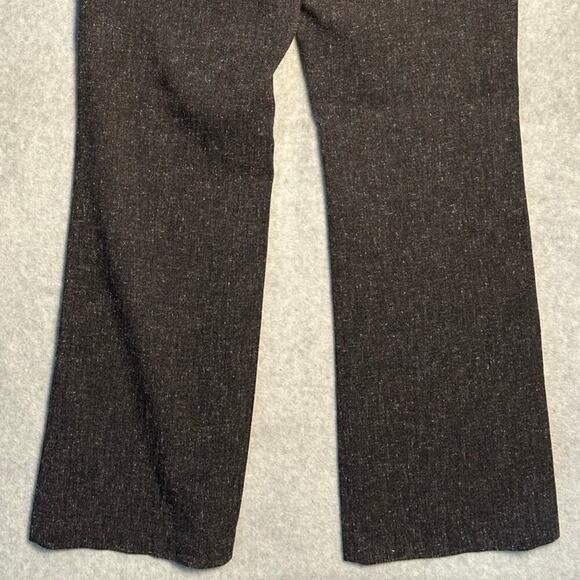 Laundry by Shelli Segal Sz‎ 8 Wide Leg Dark Gray Trouser Pants Slacks Heathered - Picture 10 of 11